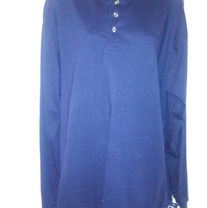 Mens Deep Blue Long Sleeve Shirt